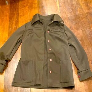 Retro chocolate button up, thick material